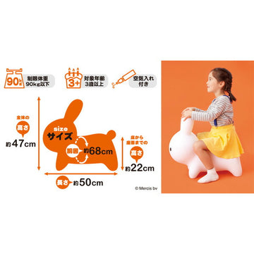 ブルーナボンボン ホワイト 専用空気入れ付き ミッフィー アイデス【送料無料 沖縄・一部地域を除く】